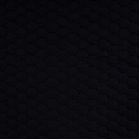 Tissu Twill Coton Matelassé Noir 