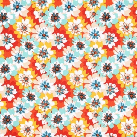 Tissu Enduit Tahia Rouge