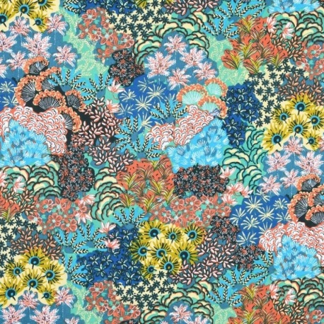 Tissu Enduit Lupita Bleu