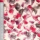 Tissu Popeline Imprimée Feuille Fuchsia