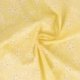 Tissu Popeline Floquée Esprit Broderie Jaune 