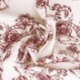 Tissu Popeline Imprimée Toile de Jouy Rouge