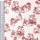 Tissu Popeline Imprimée Toile de Jouy Rouge