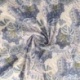 Tissu Popeline Imprimée Paisley Bleu 