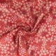 Tissu Popeline Imprimée Fleur Rouge
