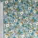 Tissu Popeline Imprimée Fleur Bleu