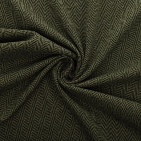 Tissu Jersey Lainage Motif Chevrons Sapin