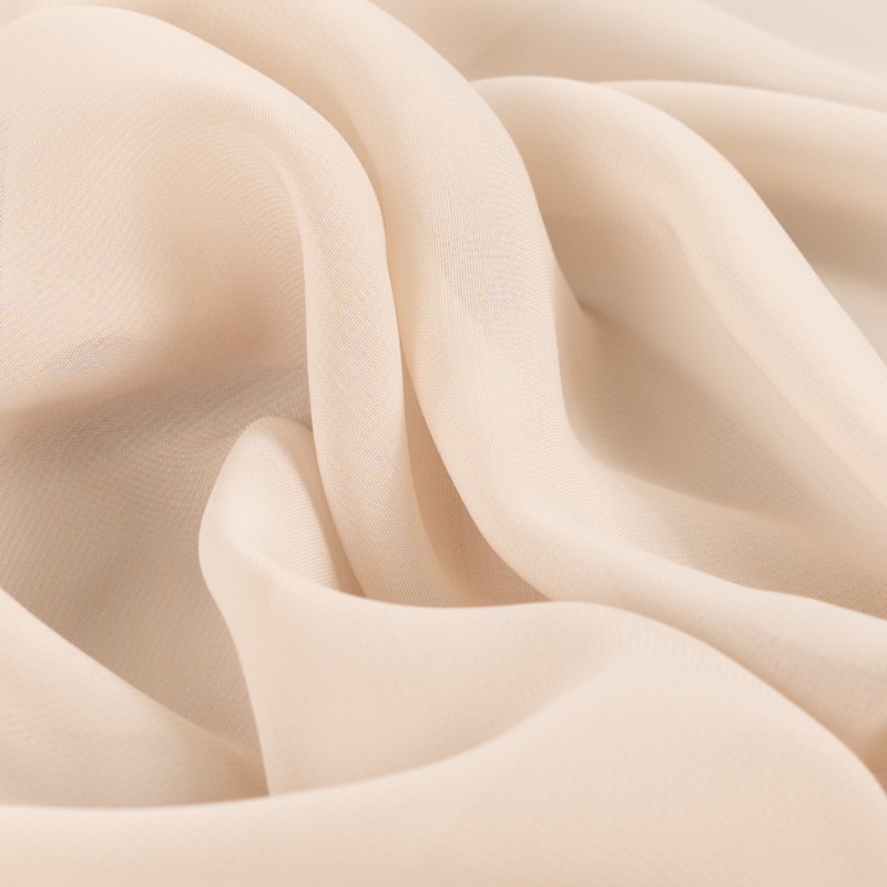 Tissu Voile Mousseline Uni Blanc Cassé