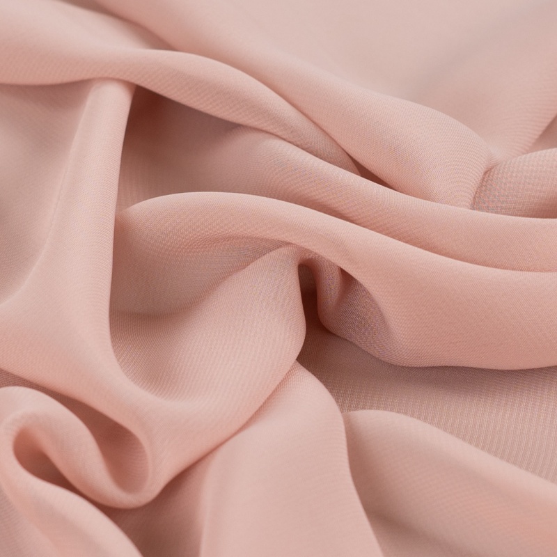 Tissu Voile Mousseline Uni Nude 