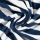 Tissu Pico Terry Rayures Bleu Marine 