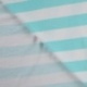 Tissu Pico Terry Rayures Bleu Turquoise