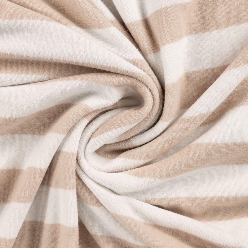 Tissu Pico Terry Rayures Sable 
