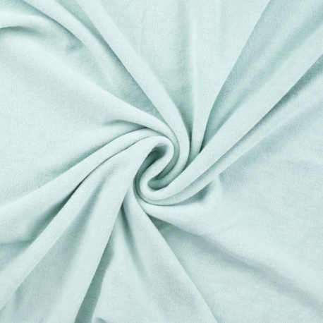 Tissu Pico Terry Uni Bleu Menthe