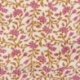 Tissu Blockprint Imprimé Tampons Mains Matelassé Double Face Floral Blanc et Marron Clair