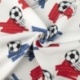 Tissu Soccer Toile Imprimée Blanc