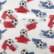 Tissu Soccer Toile Imprimée Blanc