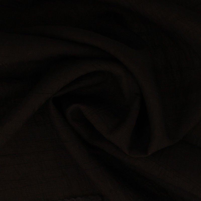 Tissu Uni Vague Noir