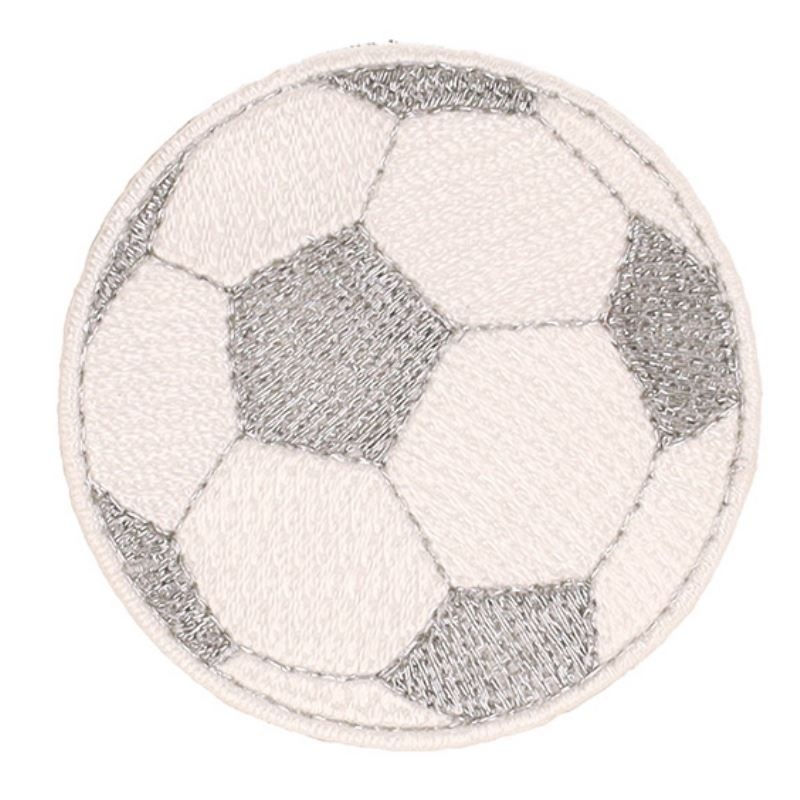 Ecusson ballon de foot - Argent