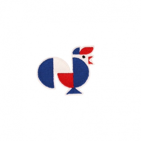 Ecusson coq tricolore - Coq