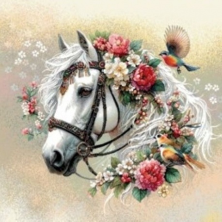 Coupon Cheval Fleuri 