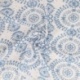 Tissu Broderie Coton Fleurs Bleu