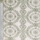 Tissu Broderie Coton Fleurs Vert