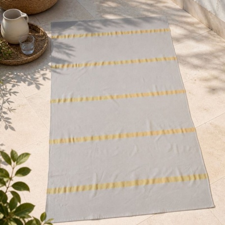Fouta Corfou Rayures Jaune
