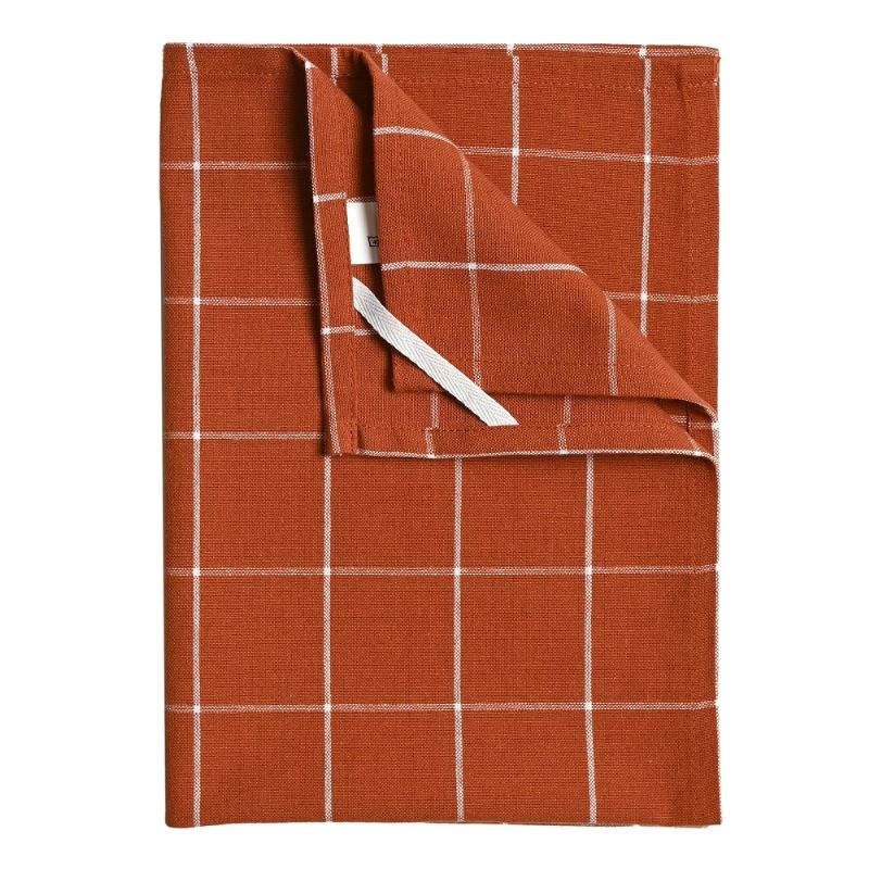 Torchon Carreaux Terracotta 