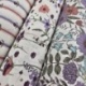 Tissu Cretonne Imprimée Herbier Mauve 