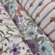 Tissu Cretonne Imprimée Fleurs Mauve