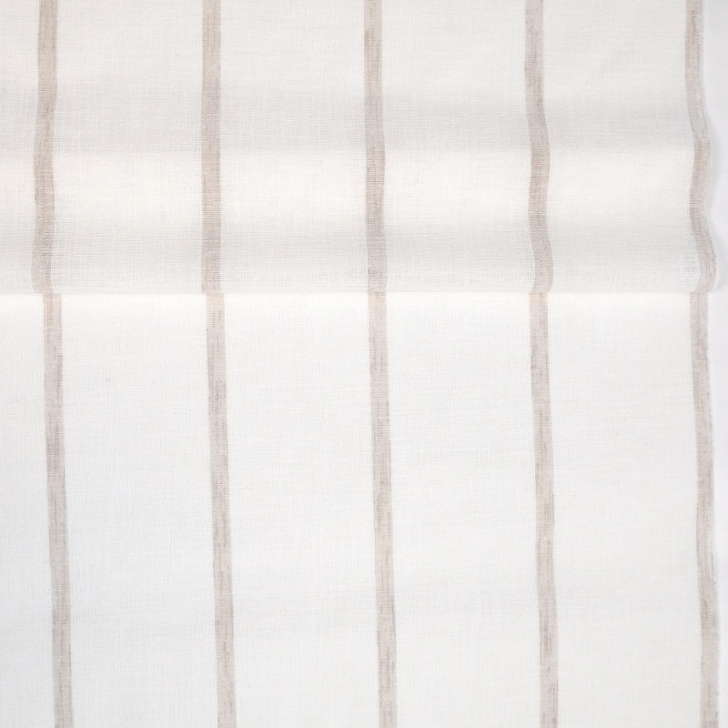 Tissu Etamine Rayée Montego Coloris Lin 
