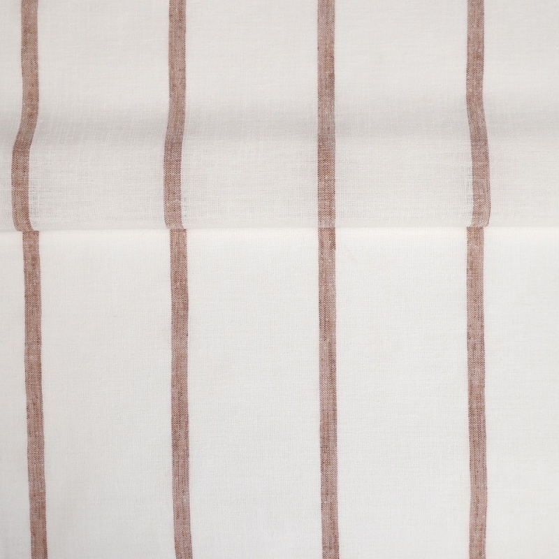 Tissu Etamine Rayée Montego Terracotta