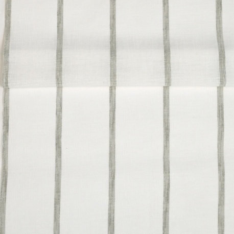 Tissu Etamine Rayée Montego Kaki 