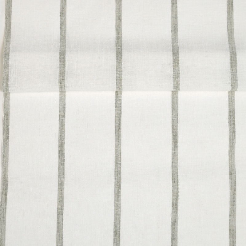 Tissu Etamine Rayée Montego Kaki 