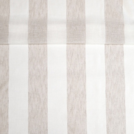 Tissu Etamine Rayée Gamma Coloris Lin 
