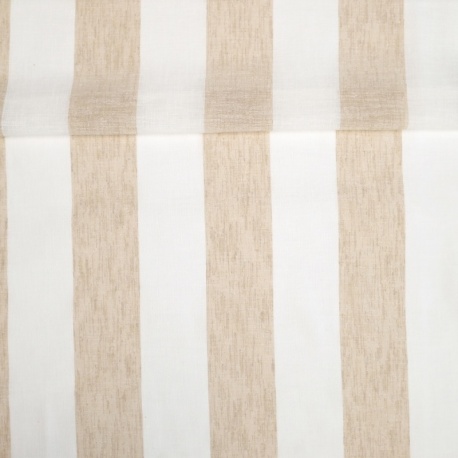 Tissu Etamine Rayée Gamma Ocre 