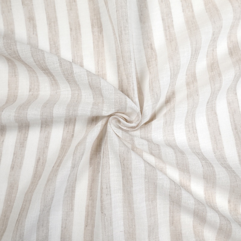 Tissu Etamine Rayée Vasco Coloris Lin 