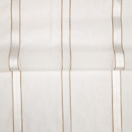 Tissu Etamine Rayée Elegance Bronze