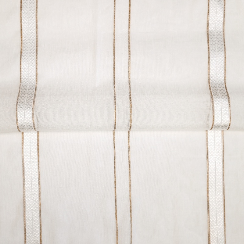 Tissu Etamine Rayée Elegance Bronze
