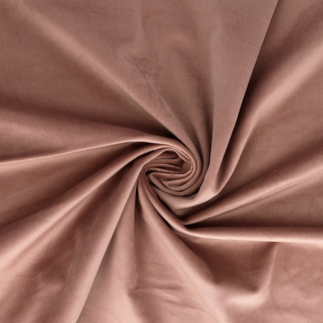 Tissu Velours Vieux Rose 