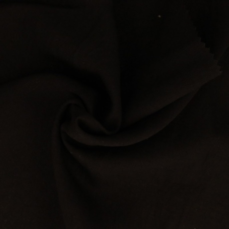 Tissu Crêpe Viscose Uni Noir 