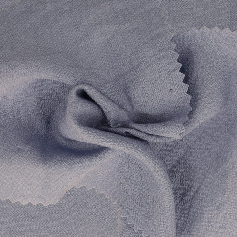 Tissu Crêpe Viscose Uni Bleu