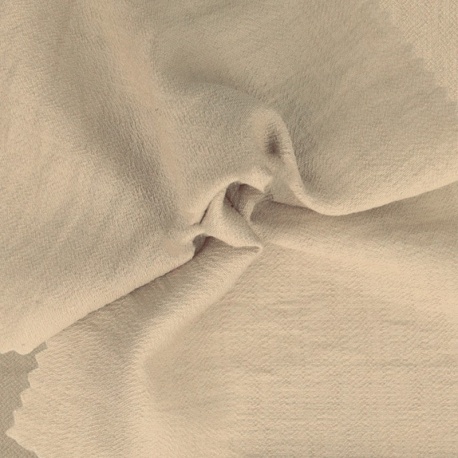 Tissu Crêpe Viscose Uni Beige