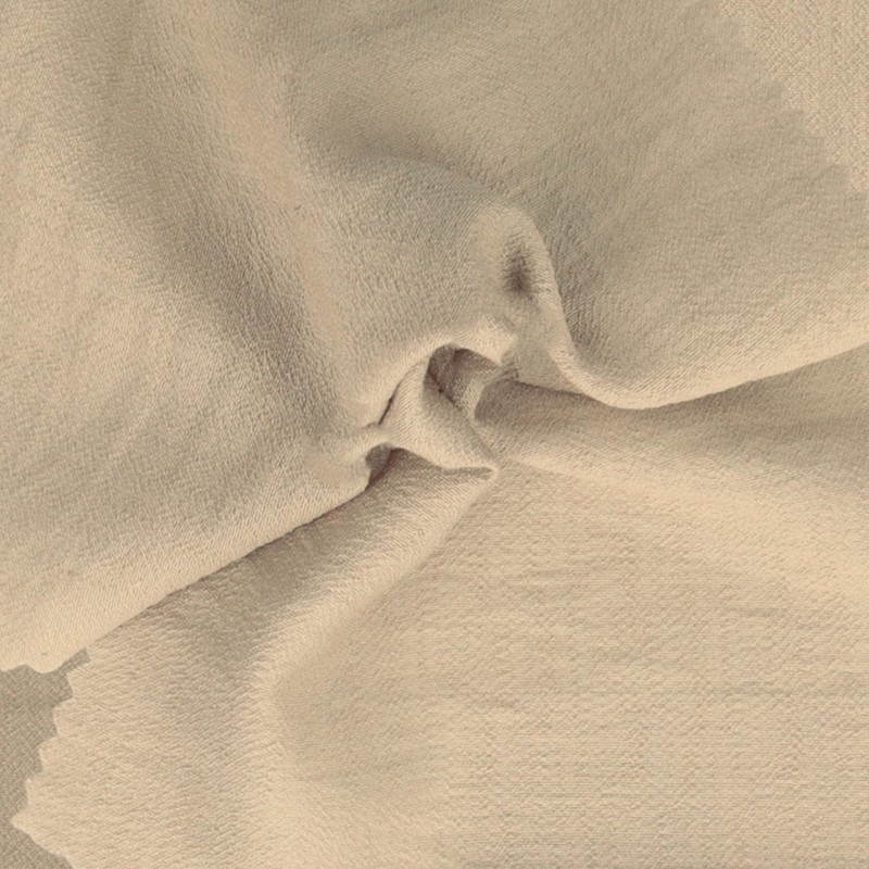 Tissu Crêpe Viscose Uni Beige