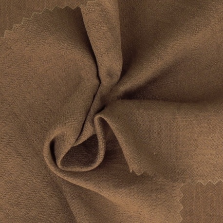 Tissu CrêpeViscose Uni Chocolat