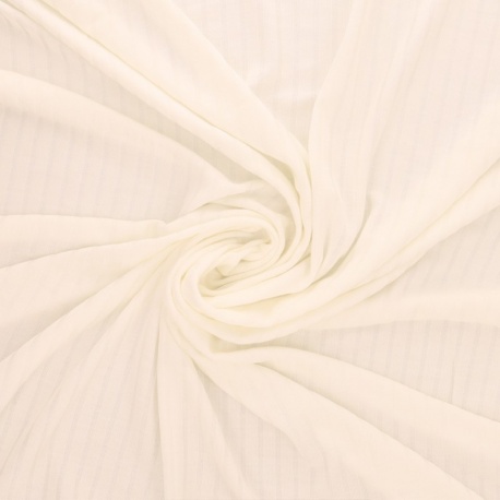 Tissu Jersey Côtelé Uni Ecru 