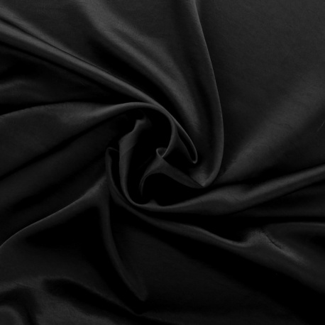 Tissu Satin Uni Noir
