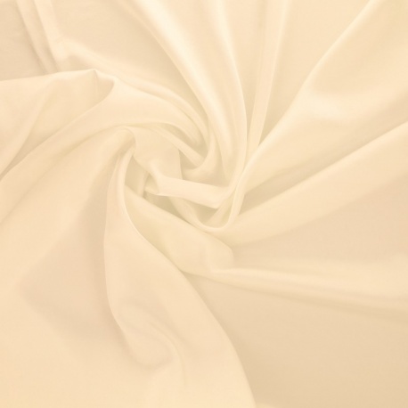 Tissu Satin Uni Ivoire 