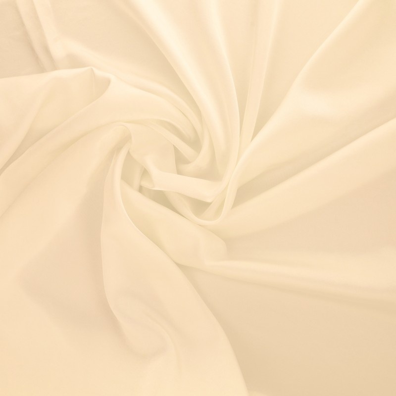 Tissu Satin Uni Ivoire 