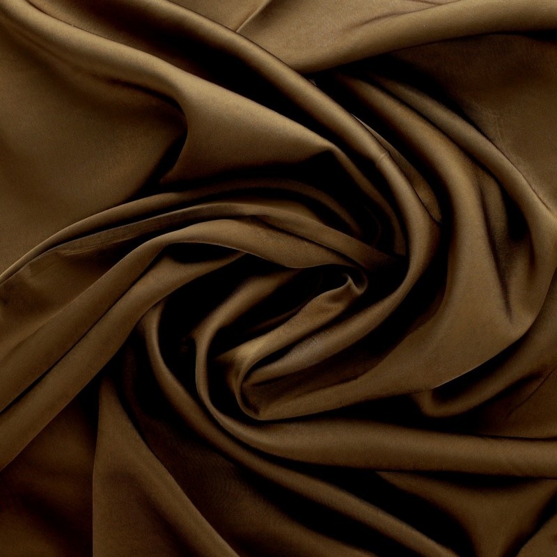 Tissu Satin Uni Chocolat 